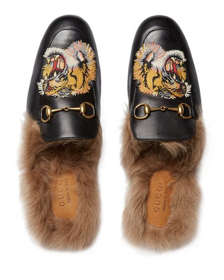 gucci tiger slipper on foot|gucci mules for sale.